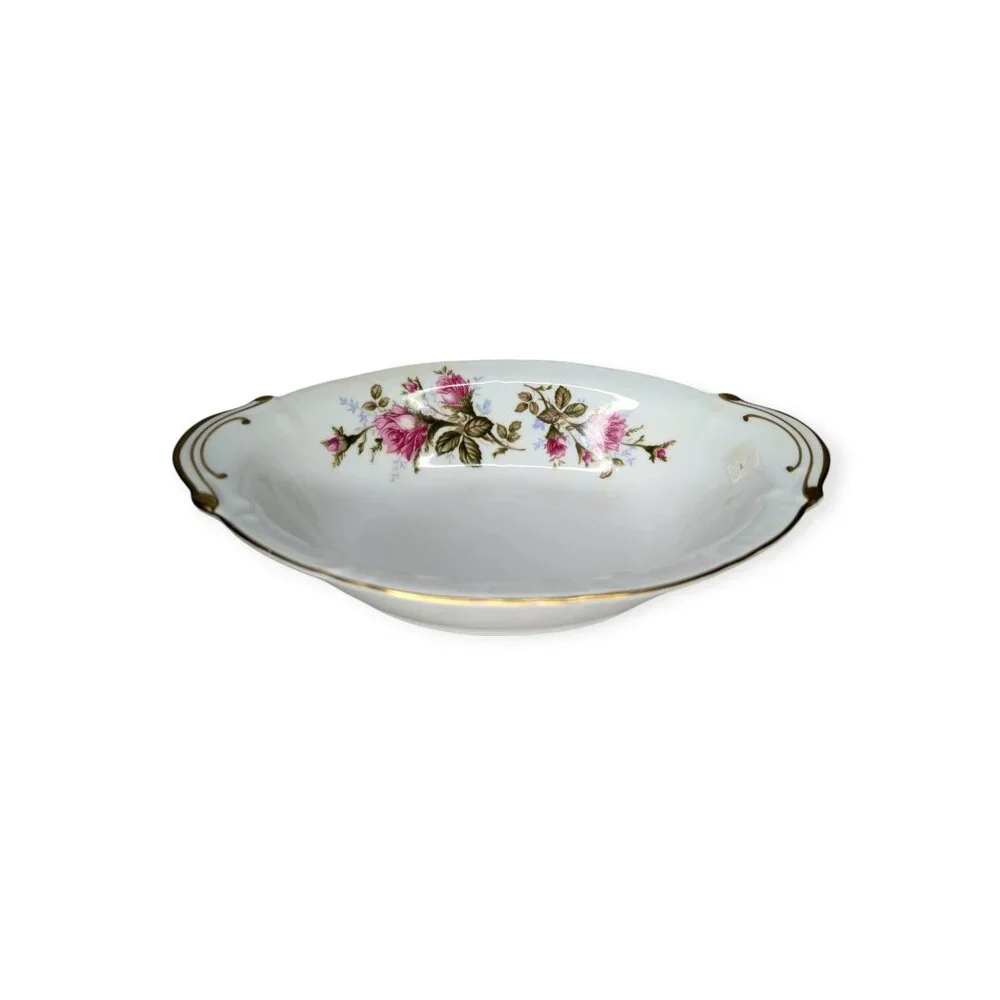 Vintage 1950s Royal Rose (Moss Rose) Fine China Japan Vegetable Serving Bowl